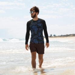 Rash guard coral for men