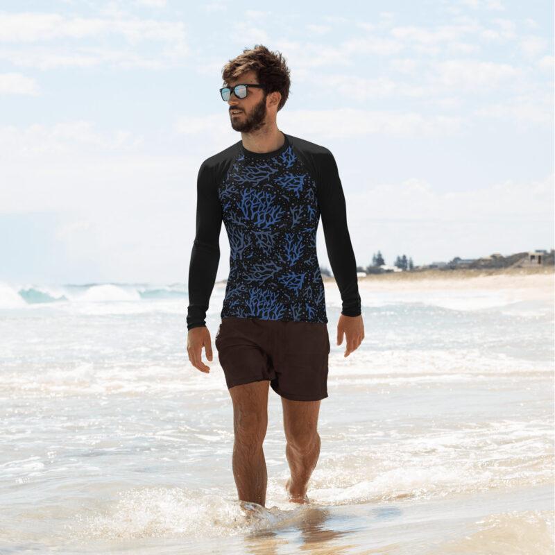 Rash guard coral for men