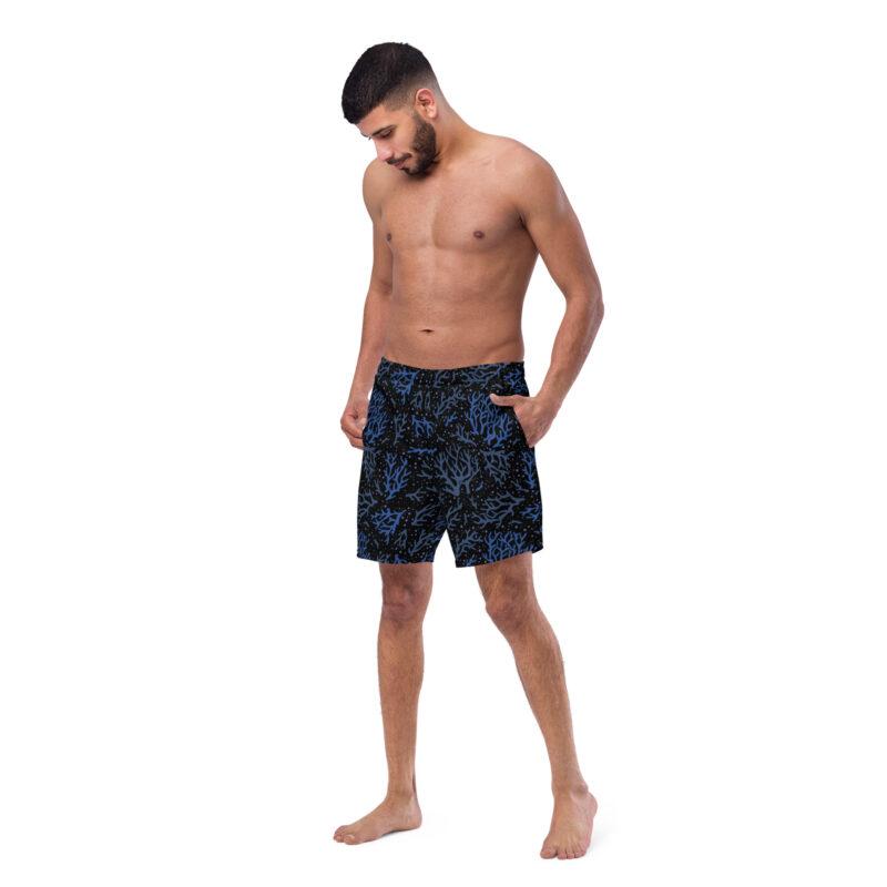 Recycled Coral swim trunks for scuba divers