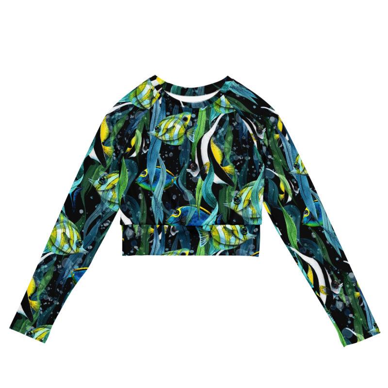 Ocean Whisper Crop Top Rash Guard - Image 6