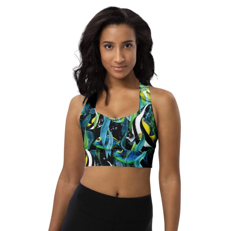 Ocean Whisper Longline Swim Bra - Image 16