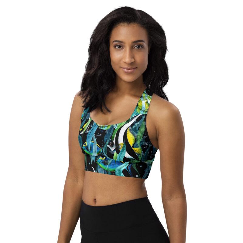 Ocean Whisper Longline Swim Bra