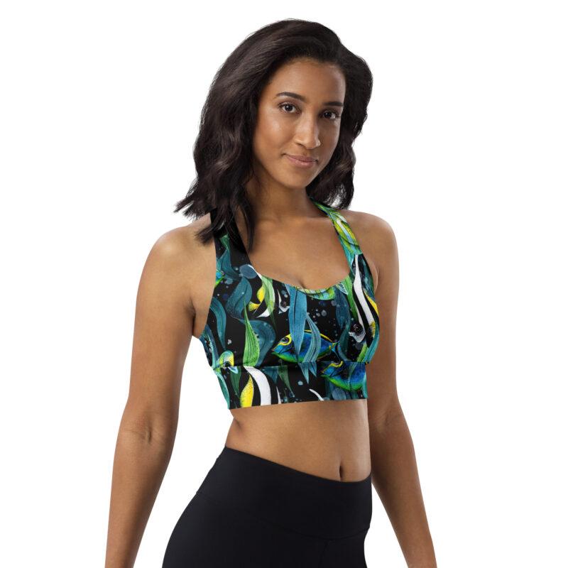 Ocean Whisper Longline Swim Bra - Image 17